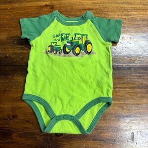 John‎ Deere Green Grandpa And Me Onesie Size 3-6 Months